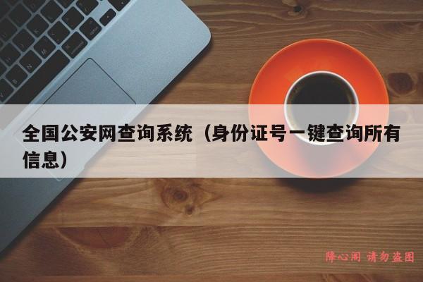 全国公安网查询系统（身份证号一键查询所有信息）